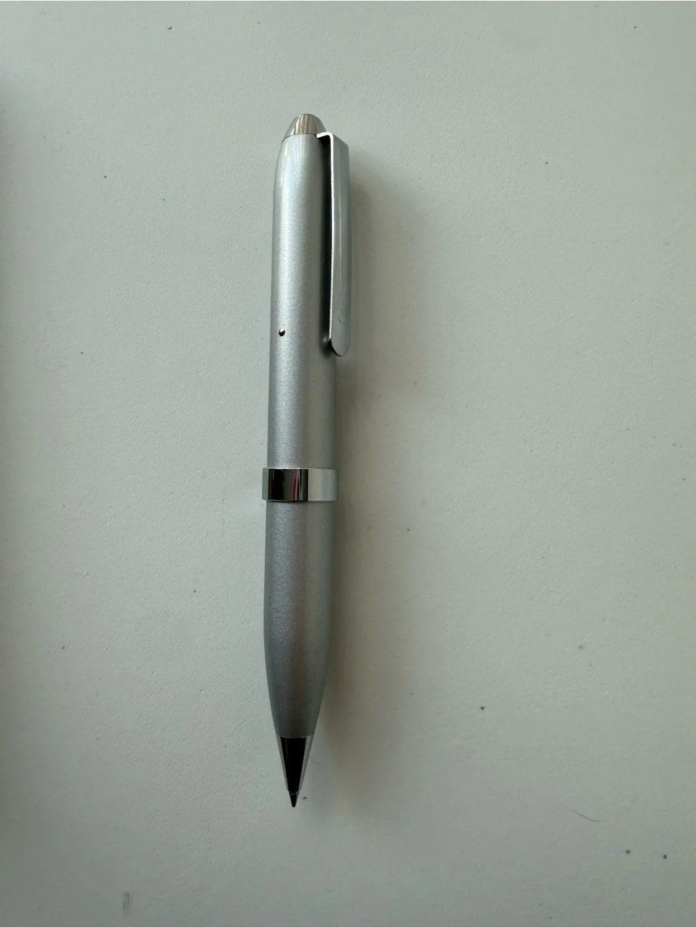 Vintage Avon 2002 Voice Recording Pen Silver Ballpoint Novelty NOS Untested